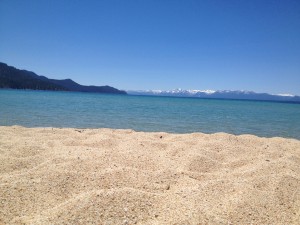 Zipped up to the lake today.  Water's clear and still cold, but the sand was warm.  